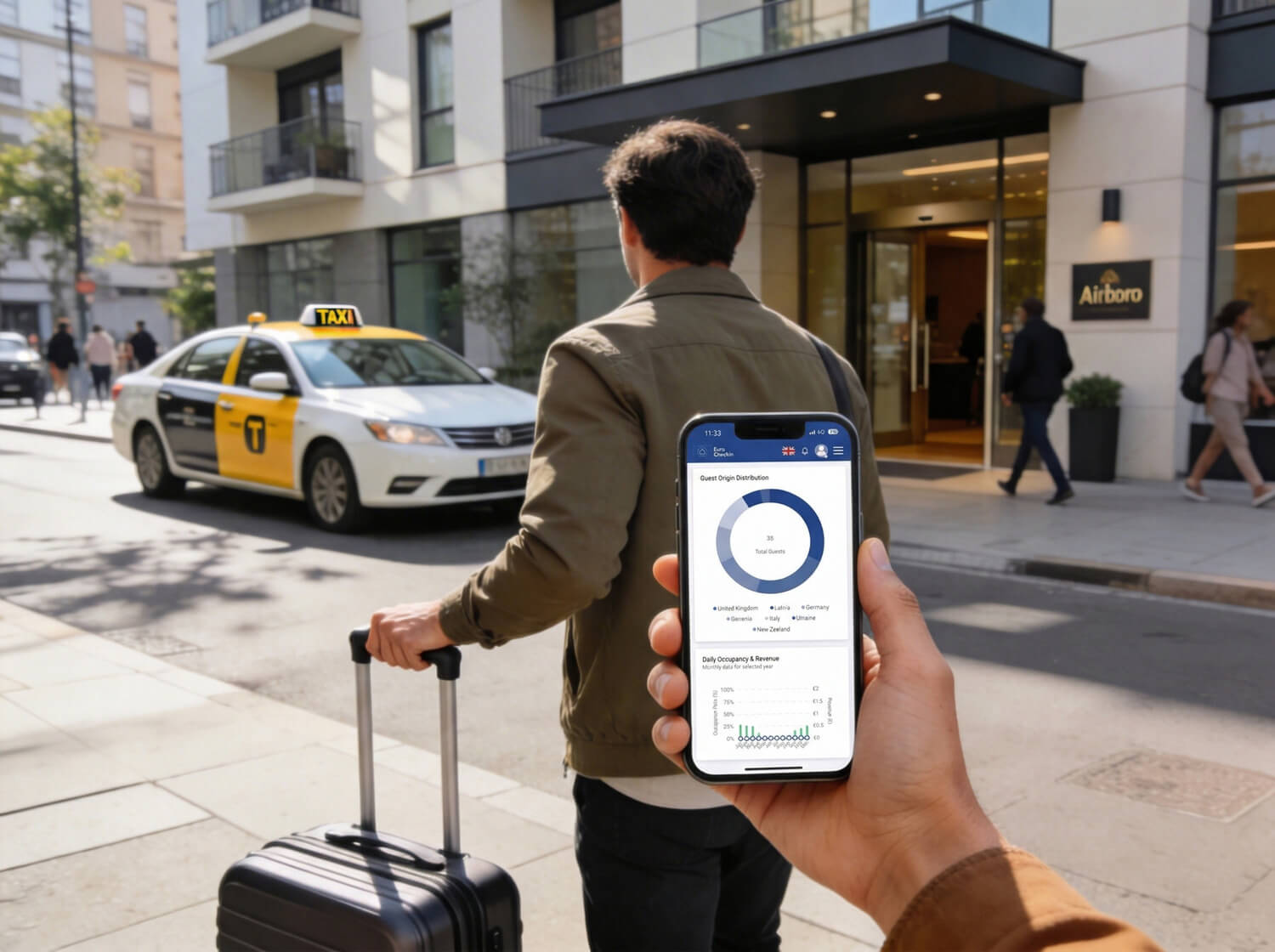 Obligación legal de registrar huéspedes en Airbnb en España explicada en dispositivo móvil