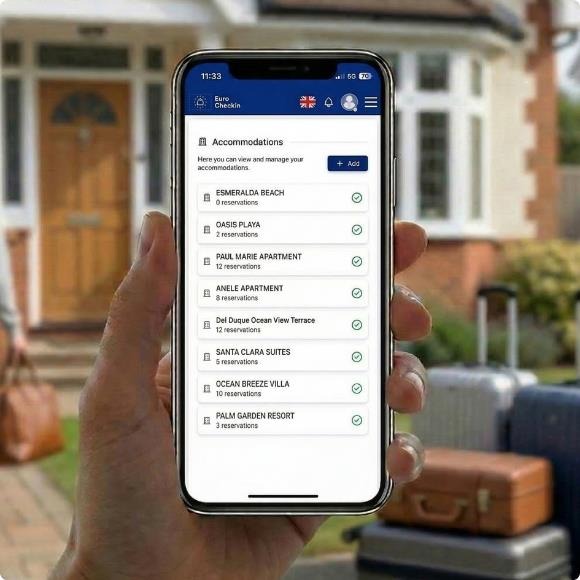 Check-in digital con envío de datos a SES Hospedajes